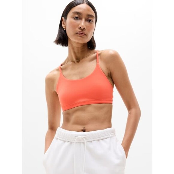 New Athleta L Transcend Scoop Bra Orange Haze Large A-C Cup - Picture 1 of 6